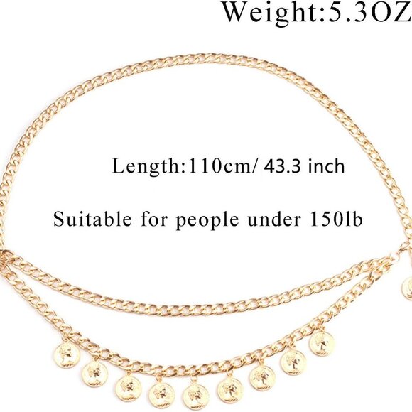 Gold Chain Belt for Women Sunflower Pearl Waist Body Jewelry Beach Dress Accesso - Picture 6 of 9